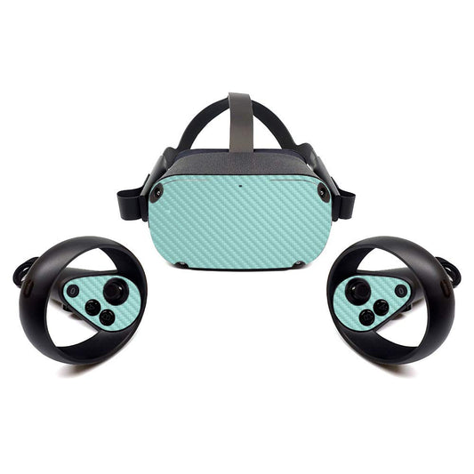 MightySkins Carbon Fiber Skin for Oculus Quest - Seafoam | Protective  Durable Textured Carbon Fiber Finish | Easy to Apply  Remove  and Change Styles | Made in The USA (CF-OCQU-Solid Seafoam)