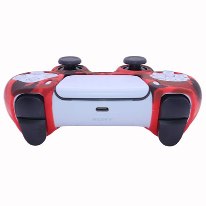 Sofunii PS5 Controller Skins - Camo Anti-Slip Cover Case with 8 Thumb Grips, Blue & Red, Fits Sony PlayStation 5