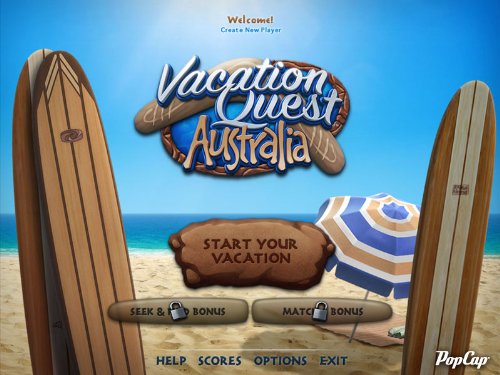 PopCap Vacation Quest: Australia PC Game - Model 1202-2694