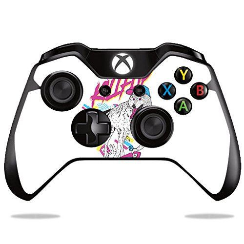 MIGHTY SKINS Xbox One/One S Controller Skin - Skater Wolf | Durable Vinyl Wrap, Easy Apply/Remove, Made in USA