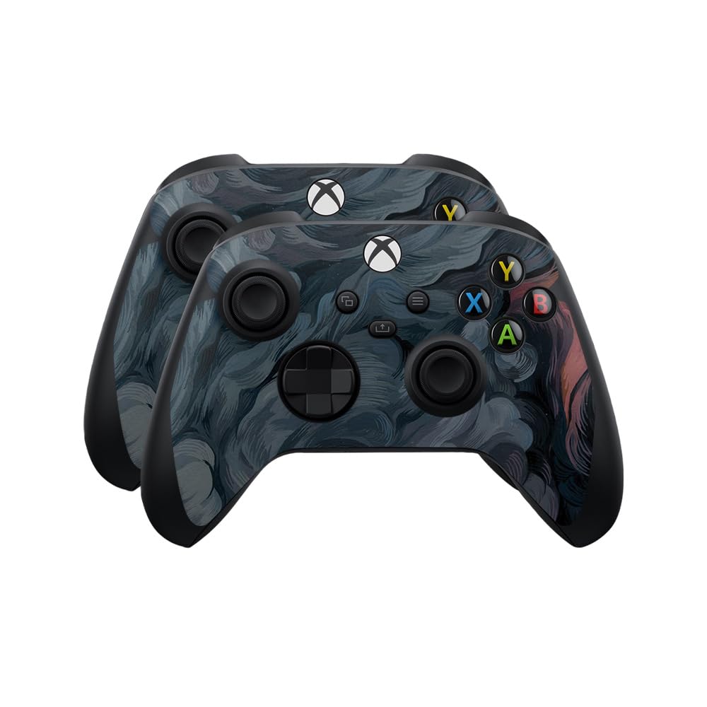 Skin Compatible with Microsoft Xbox Series X|S Controller (2 Pack) - Storm Cloud - Premium 3M Vinyl Protective Wrap Decal Cover - Easy to Apply | Crafted in The USA by MightySkins