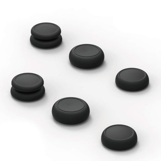 Skull & Co. Skin  CQC and FPS Thumb Grips Set Joystick Cap Analog Stick Cap for Nintendo Switch Joy-Con Controller - Black  3 Pairs (6pcs)