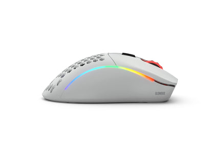 Glorious Model D Wireless Gaming Mouse - 69g Superlight, 2.4GHz, RGB, Ergonomic, Matte White