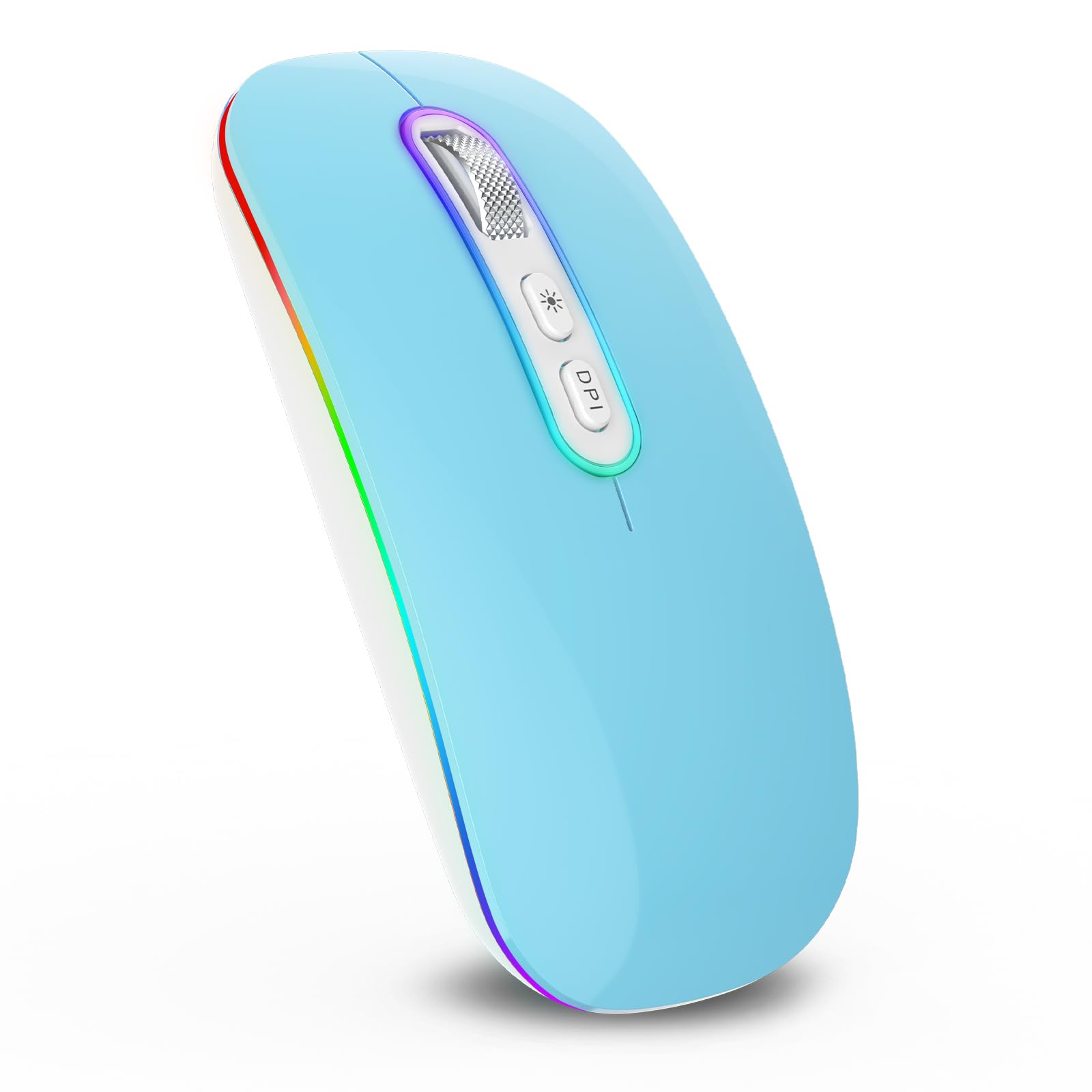 cimetech Wireless Mouse for Laptop Rechargeable  Portable Computer Mice for Business Travel  Silent LED Mouses Inalambrico Optical with Nano Receiver  Plug and Play for iPad MacBook air PC