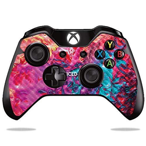 MightySkins Carbon Fiber Skin for Microsoft Xbox One or One S Controller - Juice Up | Protective  Durable Textured Carbon Fiber Finish | Easy to Apply  Remove  and Change Styles | Made in The USA