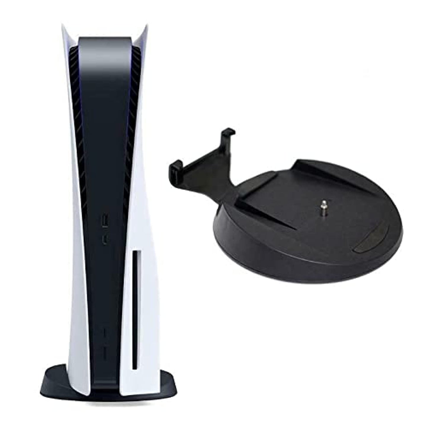 XBERSTAR PS5 Stand Replacement Vertical Stand with Screw for PlayStation 5 Console Digital Edition and Disc Version (Black ps5 Base)