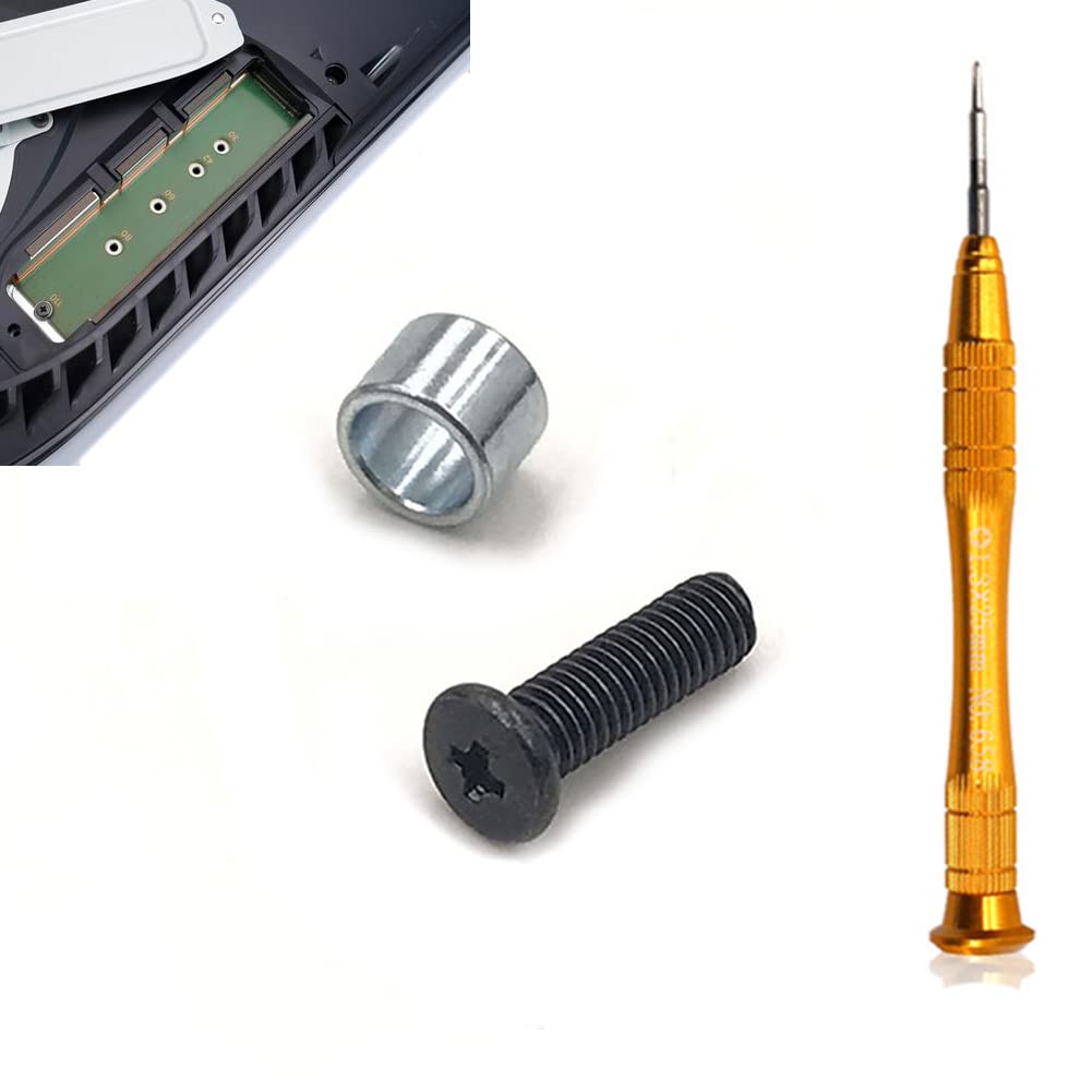 1PC Ps5 SSD Screw And Ring Replacement And 1PC Cross Screwdriver For Ps5 Console SSD / Playstation 5 Games Console Solid State D