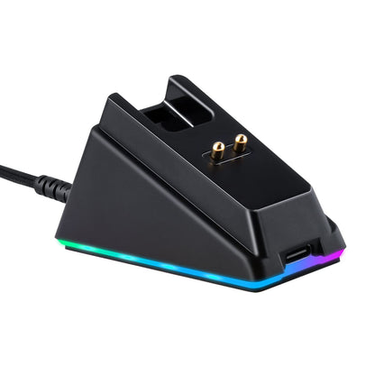 HUYUN RGB Charger Dock for Razer Mice with USB Cable - Compatible with Basilisk, Viper Ultimate, Naga Pro, Deathadder v2 Pro