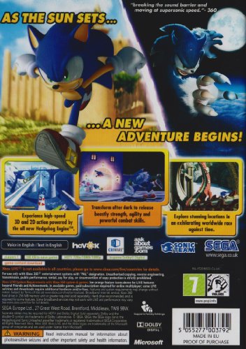 SEGA Sonic Unleashed - Classics Edition for Xbox 360, Model 204465, Classic Gaming Experience