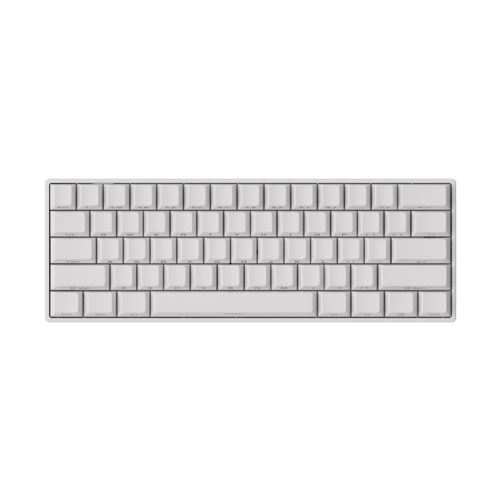 MONSGEEK FUN60 Pro Rapid Trigger Gaming Keyboard 8k SP Magnetic Switch HE Keyboard Multi-Modes Wireless 60% White Shine-Through (Glare Magnetic Switch)