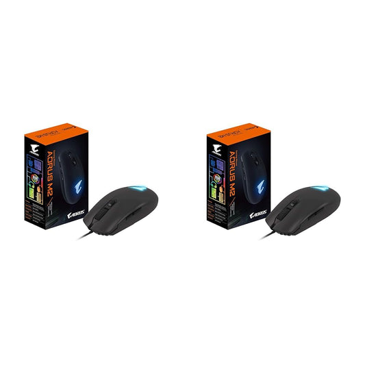 GIGABYTE AORUS M2 Accurate 6200 DPI Optical Engine, Lightweight Esports-Grade, Ambidextrous Design, RGB Fusion 2.0 Mouse GM-AORU