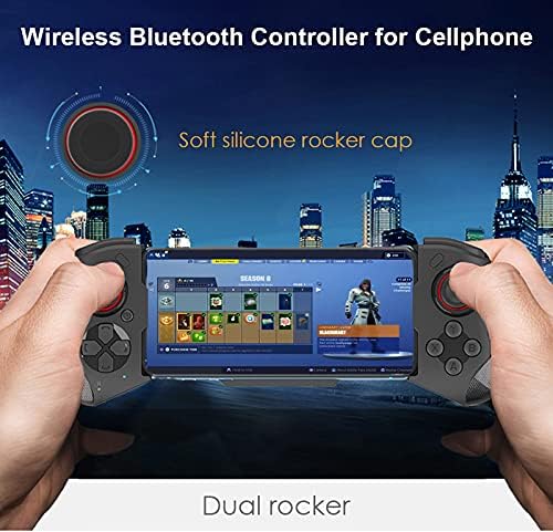 Megadream Mobile Gaming Controller - Wireless Gamepad for iPhone, Android, PC - Black - 18+ Hour Battery Life - Compatible with COD Mobile, Apex Legends
