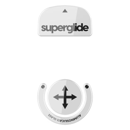 Pulsar Gaming Gears Superglide Glass Mouse Skates - Ultra Smooth, Round Edge, Compatible with Logitech G Pro X Superlight, White, Size: Superglide 1
