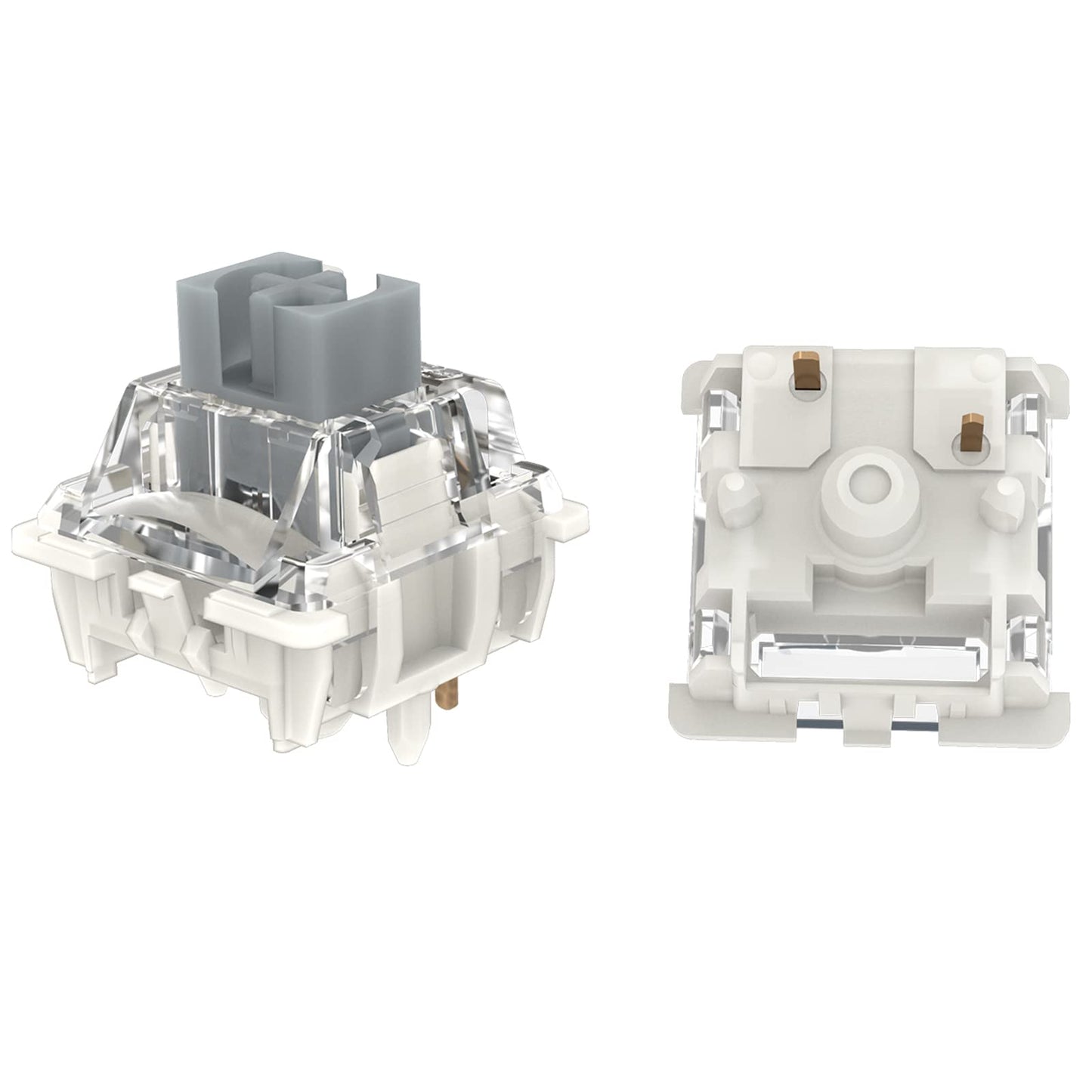 GATERON G Pro 3.0 Silver Keyboard Switches  Pre-lubed 5 pins RGB Linear for Gaming Mechanical Keyboard (Silver 35PCS)