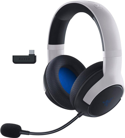 Razer Kaira Dual Wireless Gaming Headset - Triforce 50mm Drivers, HyperClear Mic, 2.4GHz & Bluetooth - Kaira - White/Black