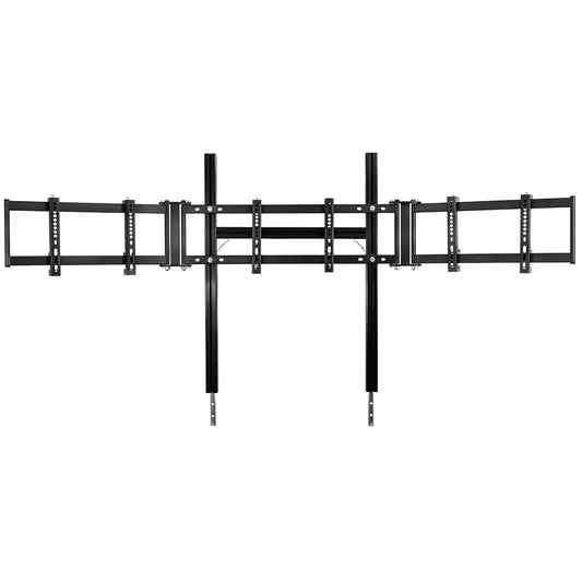 Marada Triple Monitor Stand - Aluminum Profile Cockpit for Racing Simulator - Black