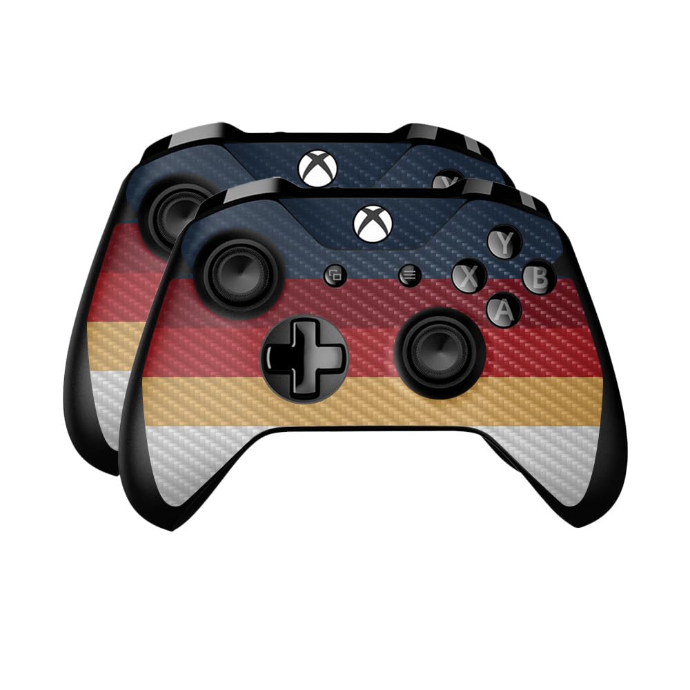 Carbon Fiber Skin Compatible with Microsoft Xbox One Controller (2 Pack) - Vintage Lines - Premium 3M Vinyl Protective Wrap Decal Cover - Easy to Apply | Crafted in The USA by MightySkins