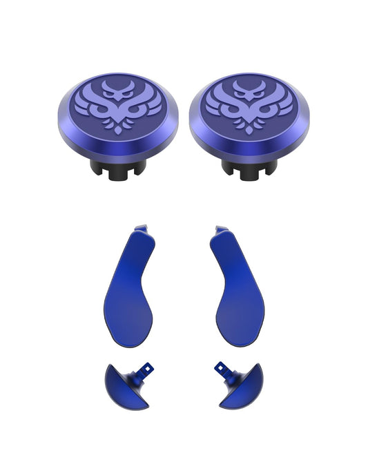 KD.FLY Metal Thumbsticks & Back Paddles for PS5 Edge Controller Joystick Replacement  Custom Analog Thumb Sticks Caps for PS5 Dual Sense Edge Stick Module  2 Joystick  4 Back Buttons  Owl