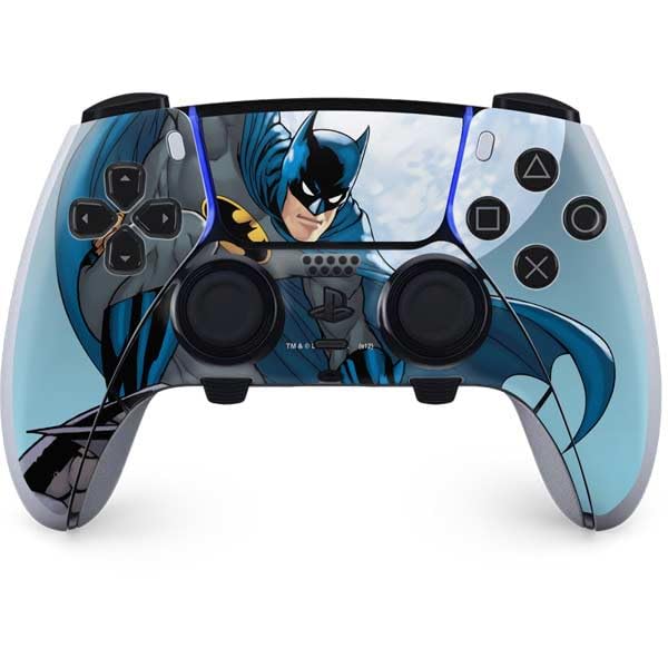 Skinit Decal Gaming Skin Compatible with PS5 DualSense Edge Pro Controller - Officially Licensed DC Comics Batman Watches Over The City Design