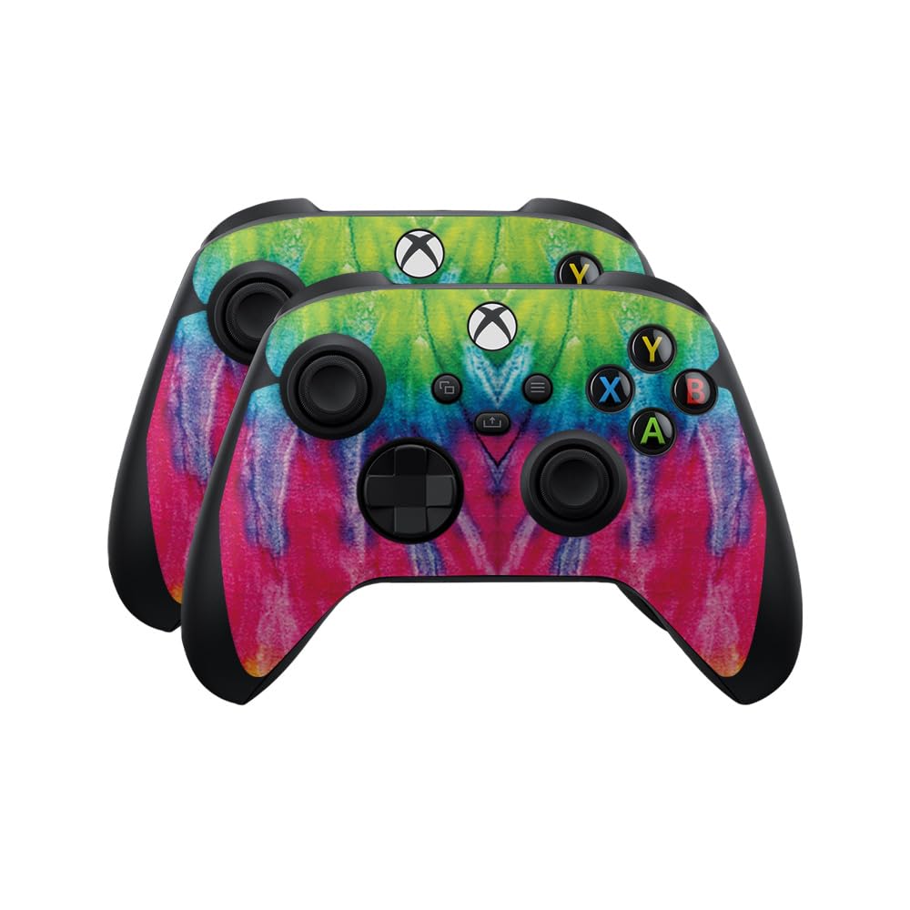 Skin Compatible with Microsoft Xbox Series X|S Controller (2 Pack) - Tie Dye 2 - Premium 3M Vinyl Protective Wrap Decal Cover - Easy to Apply | Crafted in The USA by MightySkins
