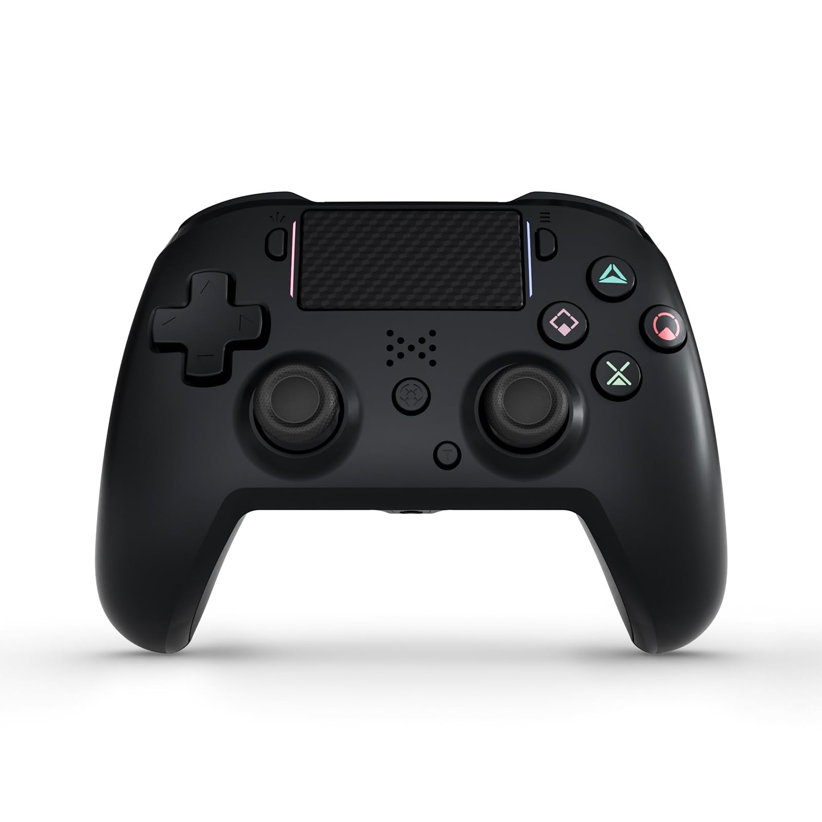 Jersonn Wireless Controller Compatible with PS4/Pro/Slim/PC  with Dual Vibration  1200mAh Battery  6-Axis Motion Sensor  Built-in Speaker & 3.5mm Headphone Jack  Charging Cable (Black)