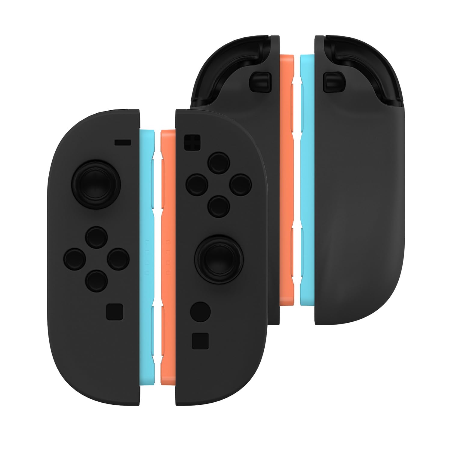 RDFJ Silicone Case Compatible with Nintendo Switch 2 Joycon Controller Anti-Slip (Black)