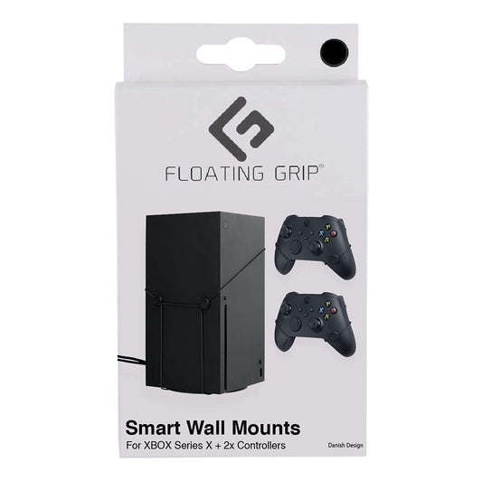Xbox Series X Wall Mount Solution by FLOATING GRIP - Mounting Kit for Hanging & Displaying Consoles in Video Gaming Room (Bundle