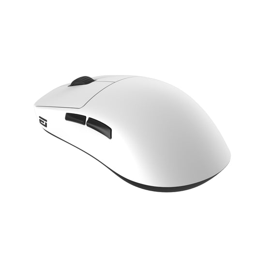 ENDGAME GEAR OP1we Wireless Gaming Mouse  CompX CX52850 Microcontroller  Pixart PAW3370 Optical Sensor  Mod-Friendly  Hybrid Skate Design  Claw Grip  2.1 oz  White
