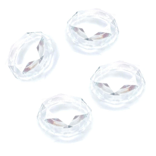 4 Pcs Clear Crystal Thumb Grip Covers  Joystick Thumb Stick Grip Caps Compatible with Nintendo Switch Standard Lite Button Cap Joystick Cover for Joy-Conl