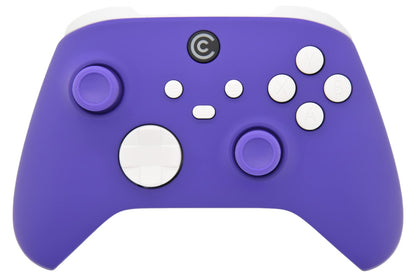 Custom Controllerzz Wireless Controller for PC & Xbox - Purple with White Inserts
