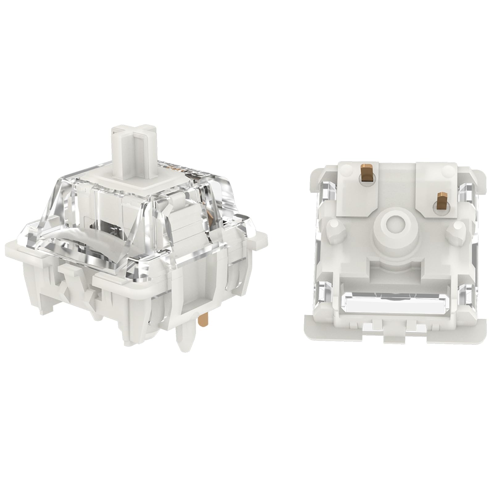 GATERON G White Pro 3.0 Keyboard Switches  Pre-lubed 5 pins 38gf RGB LED Linear Key Switches for MX Mechanical Keyboard (35PCS)