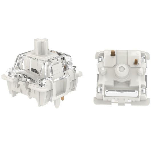 GATERON G White Pro 3.0 Keyboard Switches  Pre-lubed 5 pins 38gf RGB LED Linear Key Switches for MX Mechanical Keyboard (35PCS)
