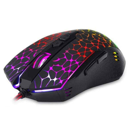 Redragon M716A Inquisitor RGB Gaming Mouse - Gold, Ergonomic Design, High Precision, Ideal for Gamers