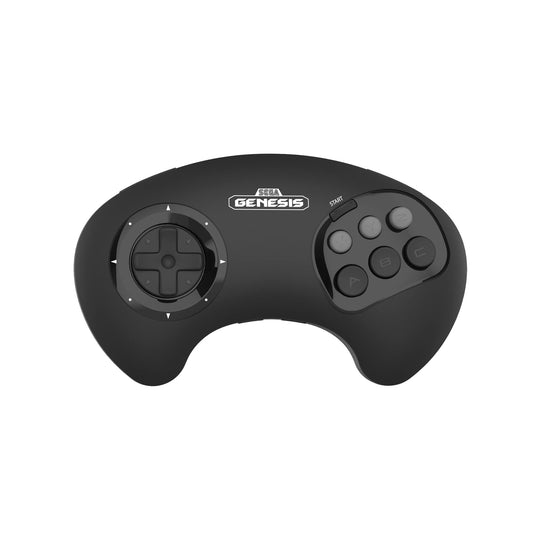 Retro-Bit BIG6 Wireless Arcade Controller for Sega Genesis, Switch, PC - 2.4 GHz, Black