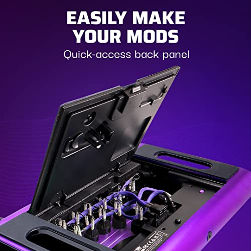 PDP Victrix Pro FS-12 ESports Fight Stick for PS5/PS4/PC, 12-Button, Ergonomic Joystick, Purple