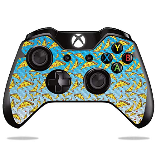MightySkins Carbon Fiber Skin for Microsoft Xbox One or One S Controller - Raining Pizza | Protective  Durable Textured Carbon Fiber Finish | Easy to Apply  Remove  and Change Styles | Made In The USA