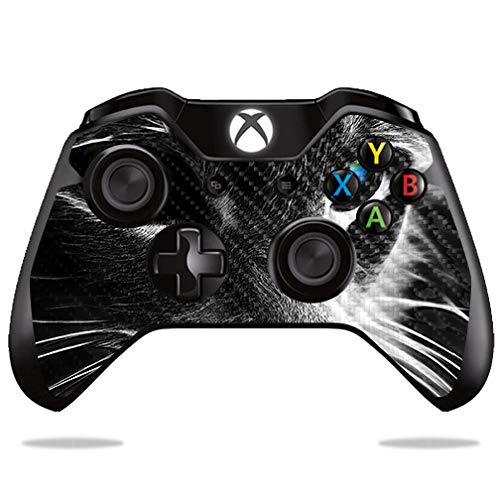 MightySkins Carbon Fiber Skin for Microsoft Xbox One or One S Controller - Cat | Protective  Durable Textured Carbon Fiber Finish | Easy to Apply  Remove  and Change Styles | Made in The USA