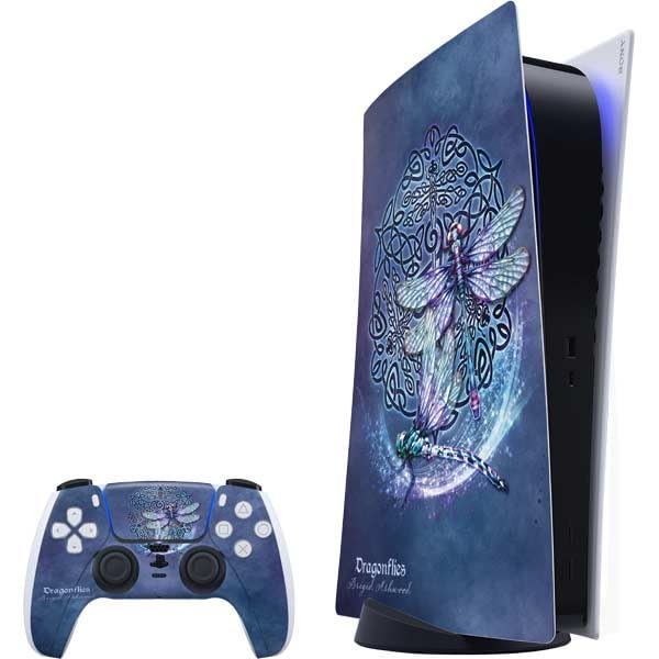 Skinit Decal Gaming Skin Compatible with PS5 Bundle - Officially Licensed Dragonfly Celtic Knot by Brigid Ashwood Design