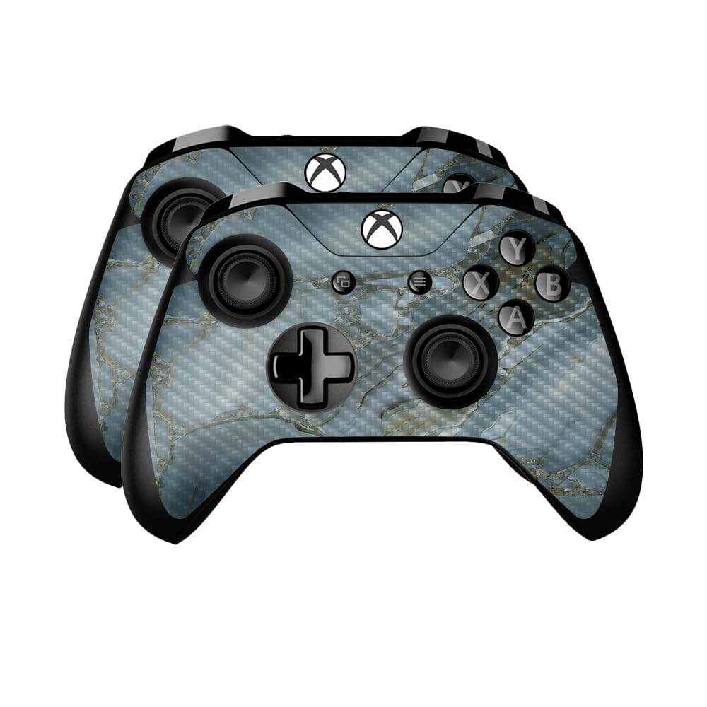Carbon Fiber Skin Compatible with Microsoft Xbox One Controller (2 Pack) - Crystal Rock - Premium 3M Vinyl Protective Wrap Decal Cover - Easy to Apply | Crafted in The USA by MightySkins