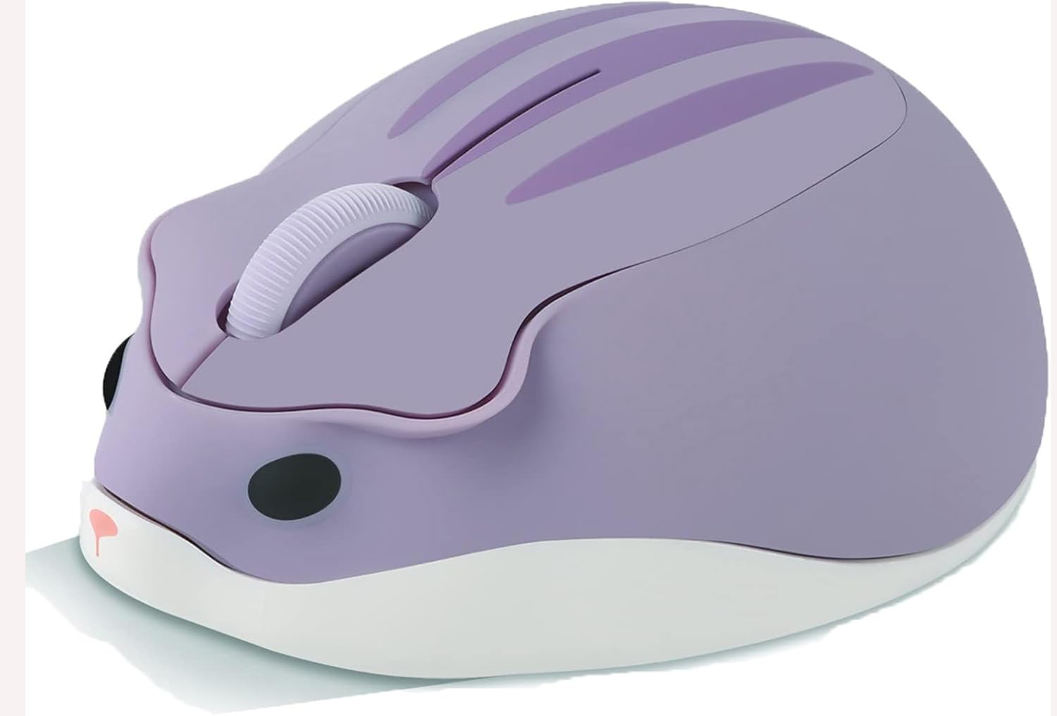 SHARE SUNSHINE Wireless Mouse - Cute Hamster Shape, 1200DPI, Portable, Pale Purple, Cordless for PC/Laptop/Notebook, Ideal Gift for Kids and Adults