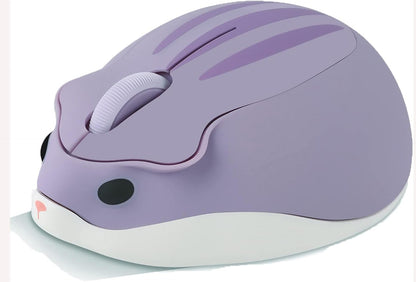 SHARE SUNSHINE Wireless Mouse - Cute Hamster Shape, 1200DPI, Portable, Pale Purple, Cordless for PC/Laptop/Notebook, Ideal Gift for Kids and Adults