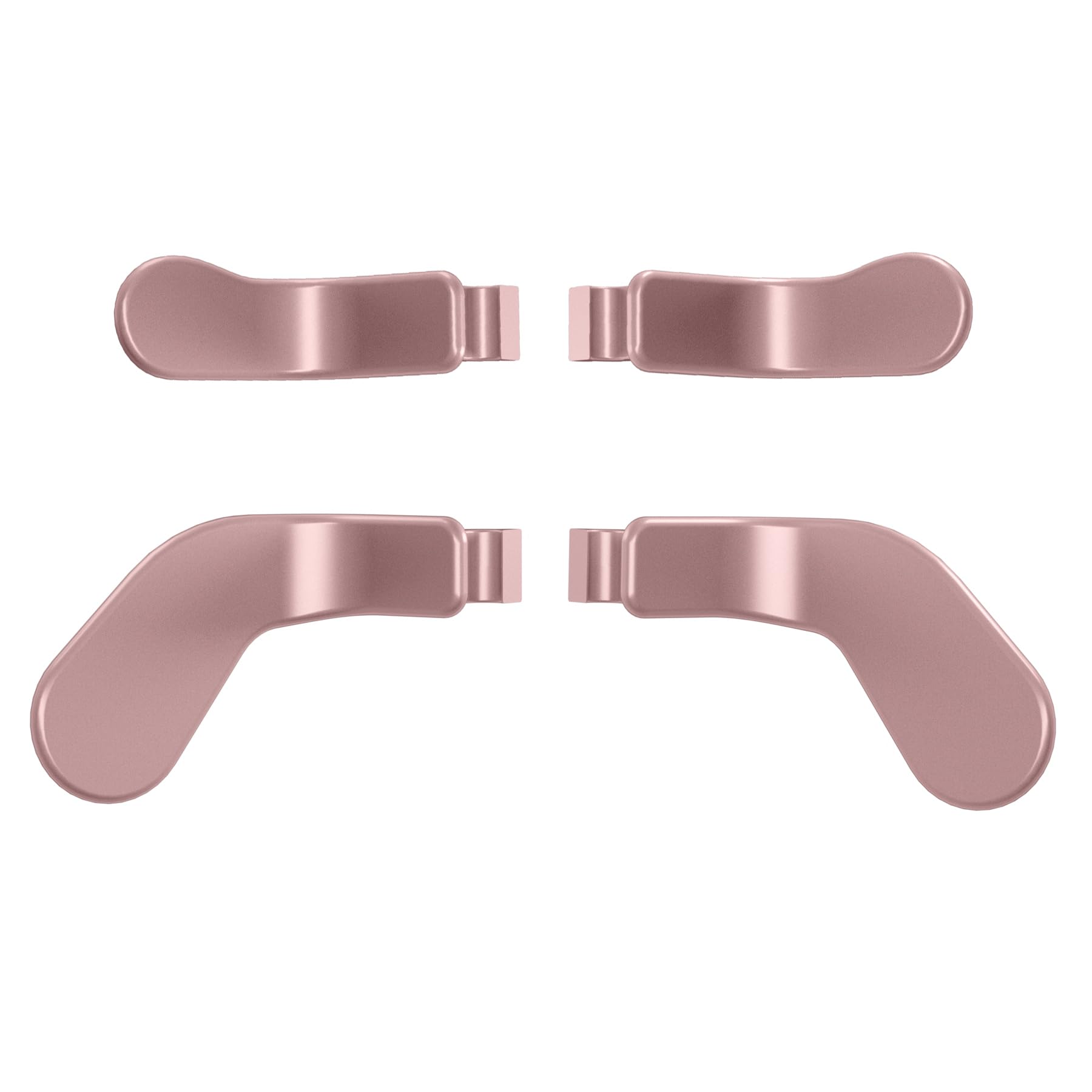 eXtremeRate 4 pcs Metallic Rose Gold Stainless Steel Paddles  Replacement Interchangeable Hair Trigger Locks for Xbox One Elite  Xbox Elite Series 2 & Elite 2 Core Controller