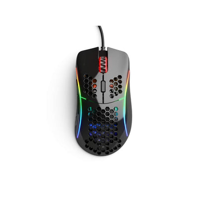 Glorious Gaming Model D Wired Mouse - 68g, RGB, Ergonomic, Pixart 3360, Omron Switches, Glossy Black