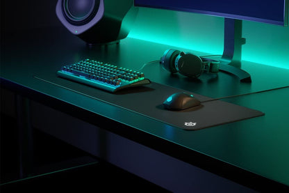 SteelSeries QcK Edge XL Gaming Mouse Pad - Black, Stitched Edge, Optimized for Gaming Sensors, Model 63824