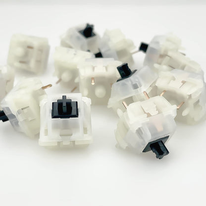 DRAOZA Gateron Milky Yellow Switches - 5 Pin MX Gaming Mechanical Keyboard (36pcs) - Black