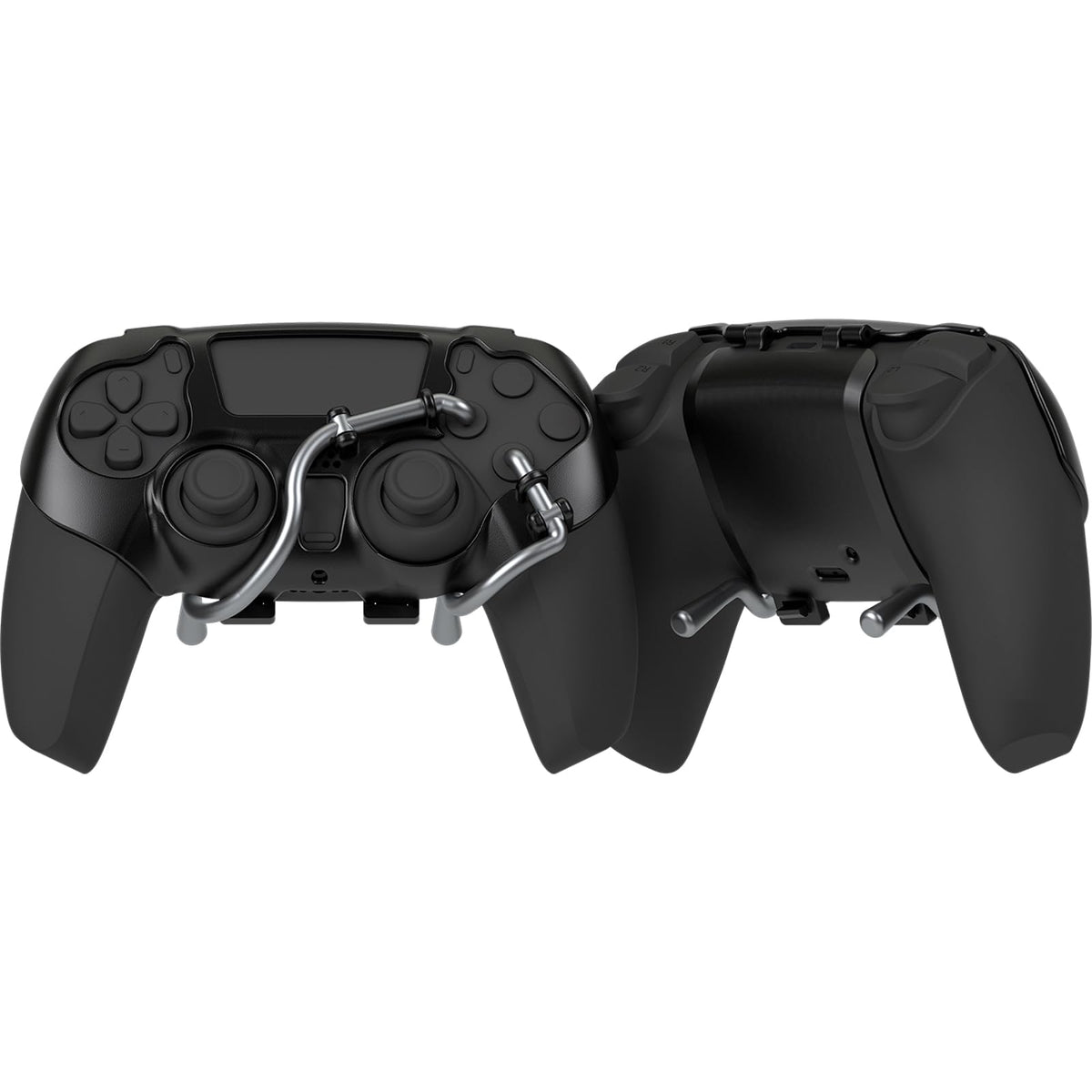 EXknight Leverback FPS Mechanical Paddles Attachment  Back Buttons Gaming Paddles for PS5 Controller (Black)