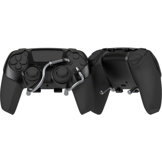 EXknight Leverback FPS Mechanical Paddles Attachment  Back Buttons Gaming Paddles for PS5 Controller (Black)