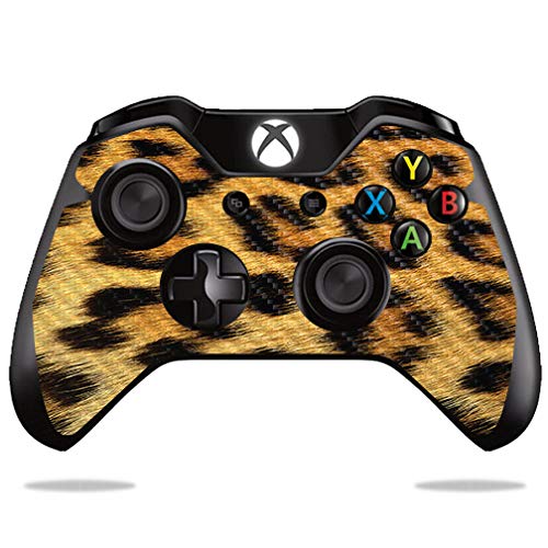 MightySkins Carbon Fiber Skin for Microsoft Xbox One or One S Controller - Cheetah | Protective  Durable Textured Carbon Fiber Finish | Easy to Apply  Remove  and Change Styles | Made in The USA