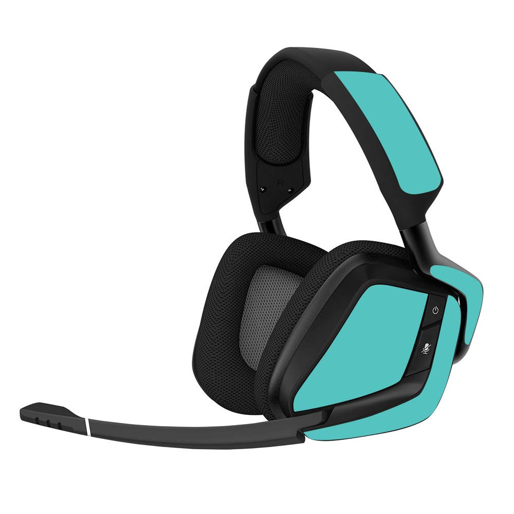 MightySkins Skin Compatible with Corsair Void Pro Gaming Headset - Solid Turquoise | Protective, Durable, and Unique Vinyl Decal