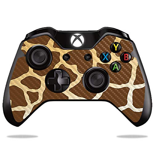 MightySkins Carbon Fiber Skin for Microsoft Xbox One or One S Controller - Giraffe | Protective  Durable Textured Carbon Fiber Finish | Easy to Apply  Remove  and Change Styles | Made in The USA